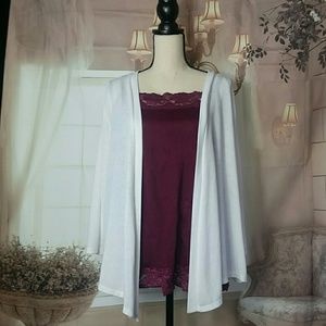 White sweater/Cardigan SZ 1X